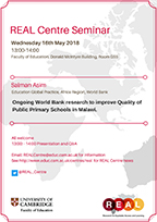 Image: Special seminar by Salman Asim, Education Global Practice, Africa Region, World Bank